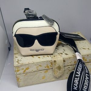 Karl Lagerfeld cat mini lanyard purse